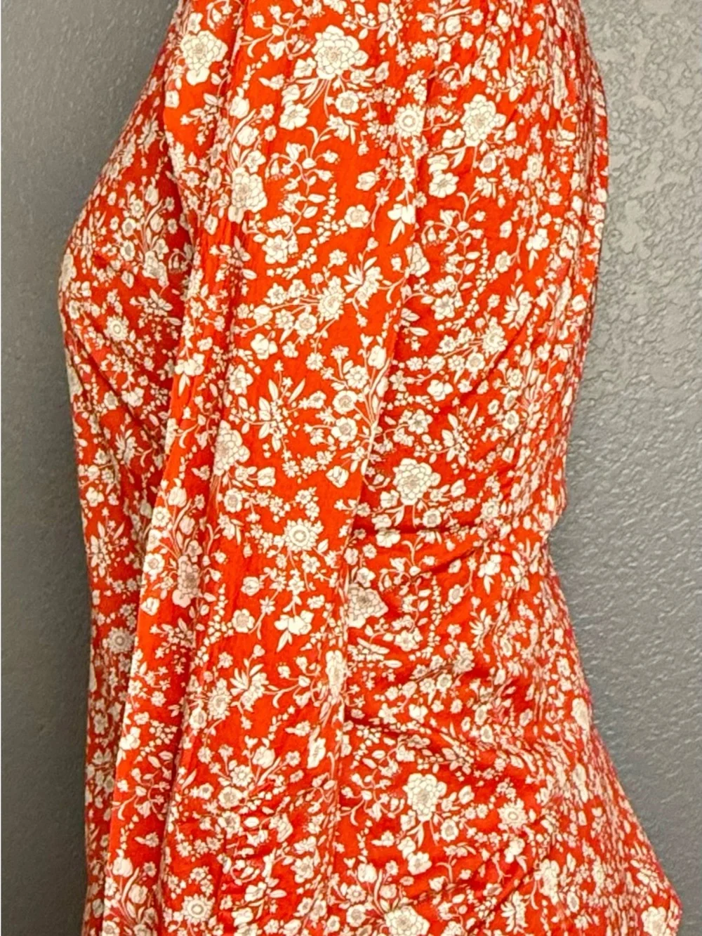 J. Crew Red Floral Button Down Shirt Size 6 Cotton Long Sleeve‎ Fitted Liberty